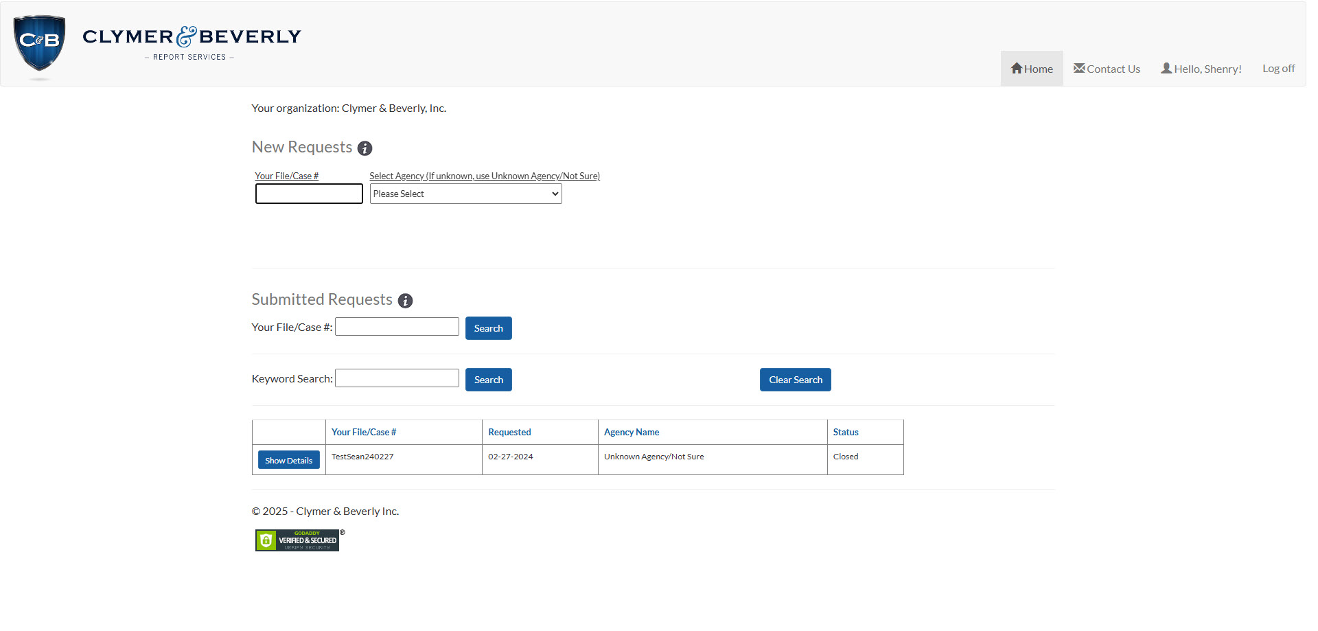 Report Dashboard Search Result